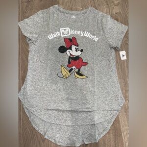 Disney Women’s Large Bedazzled Gray Minnie Mouse T-Shirt - NWT!